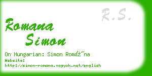 romana simon business card